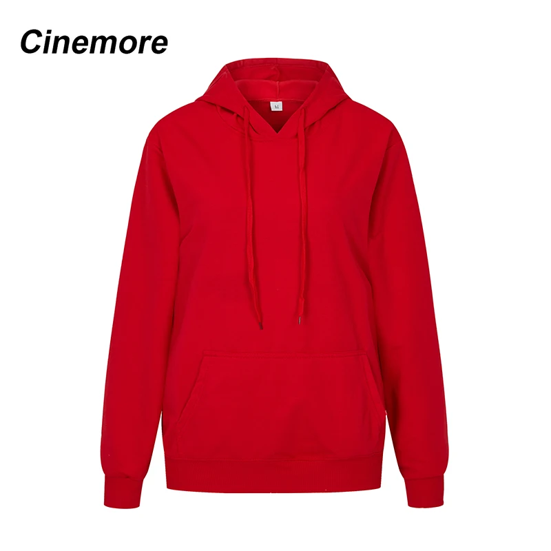 Женская толстовка с капюшоном Cinemore белая Свободная Повседневная Толстовка