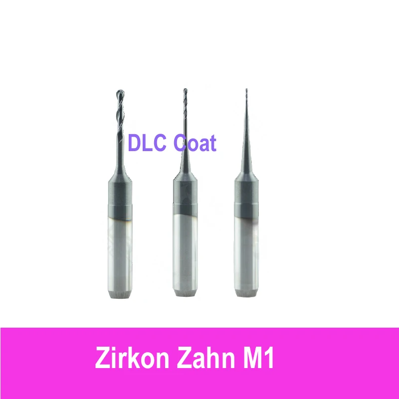 

Dental Lab CADCAM Milling Cutter ZirkonZahn M1 With DLC Coat Shank 6MM Miller For Zirconia Cutting Edge Diameter0.5mm1.0mm2.0mm