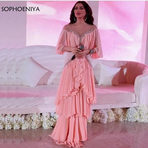 Шифоновое вечернее платье с рукавом до локтя, в арабском стиле, длинное мусульманское вечернее платье, для вечеринки, 2022