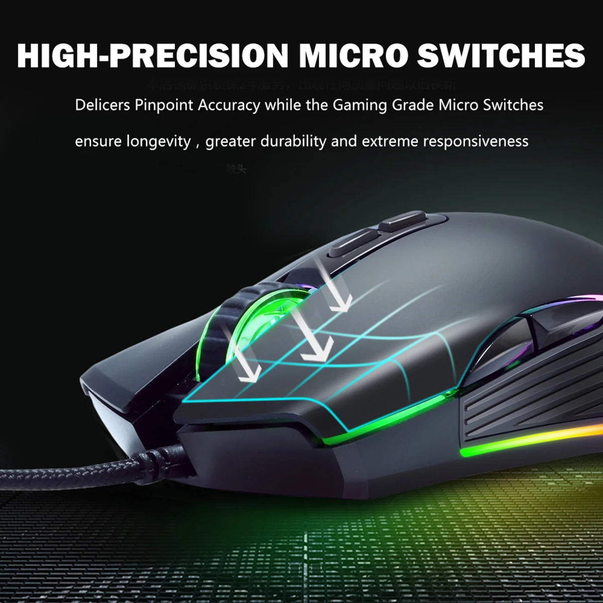 profession wired gaming mouse computer mice 7200dpi optical sensor rgb light backlight mause for pc laptop gamer free global shipping