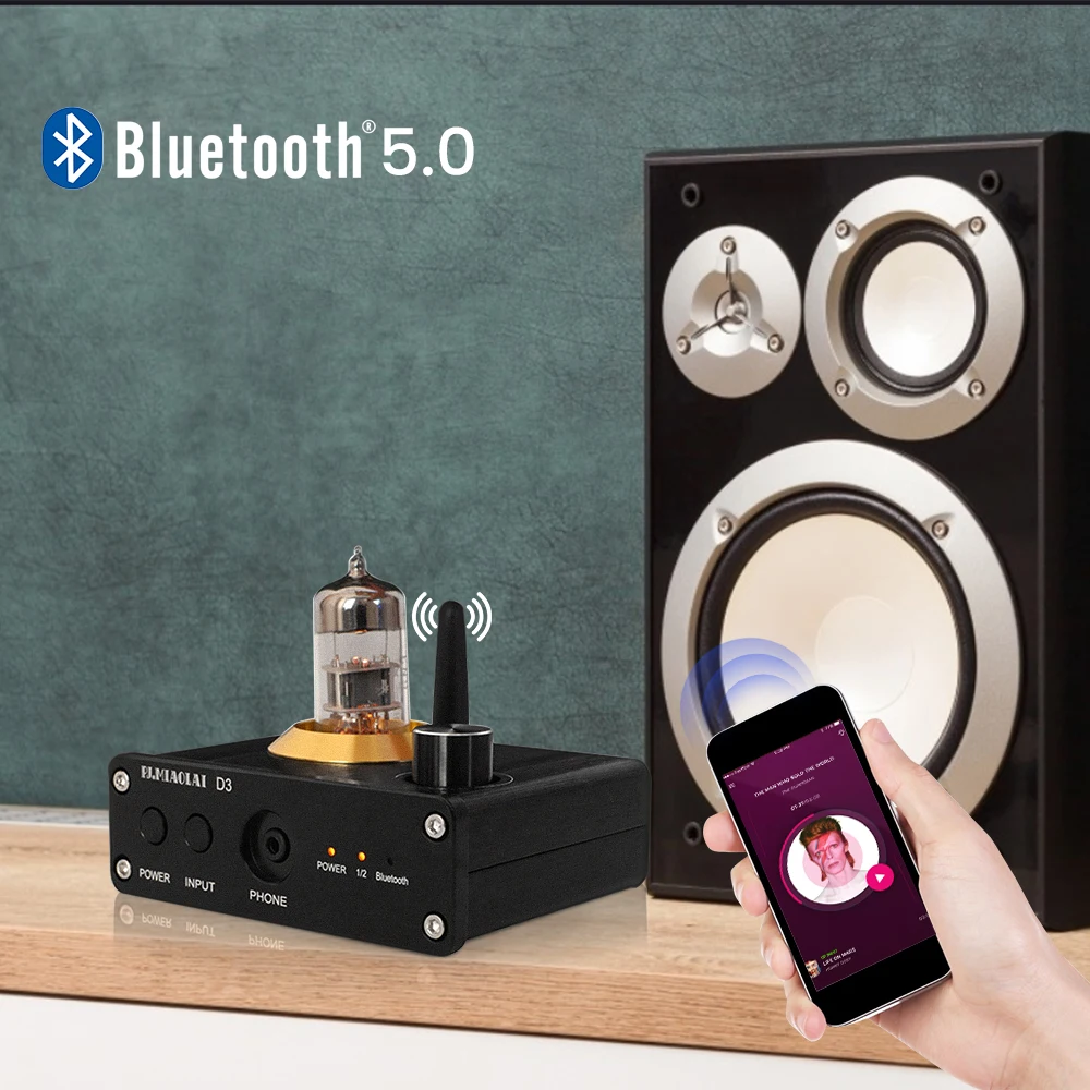 Мини трубчатый волоконно коаксиальный декодер PJ.MIAOLAI HiFi D3 Bluetooth 5 0 DAC аудиоресивер