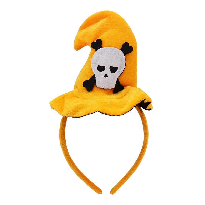 A skeleton hat 1 шт. милые повязки для волос на Хеллоуин, скелеты, крылья летучих мышей, тыква, головные уборы, украшения для рождественской вечеринки, детский головной убор, украшение - Цвет: A skeleton hat