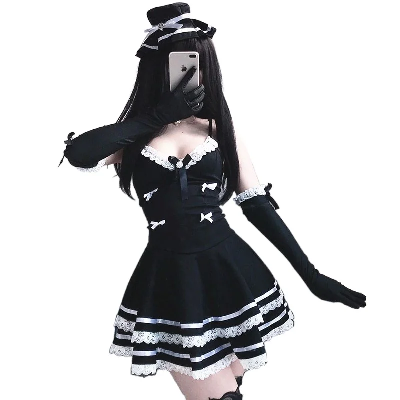 Сексуальный фартук эротическая Лолита Горничная Косплей нижнее белье костюм
