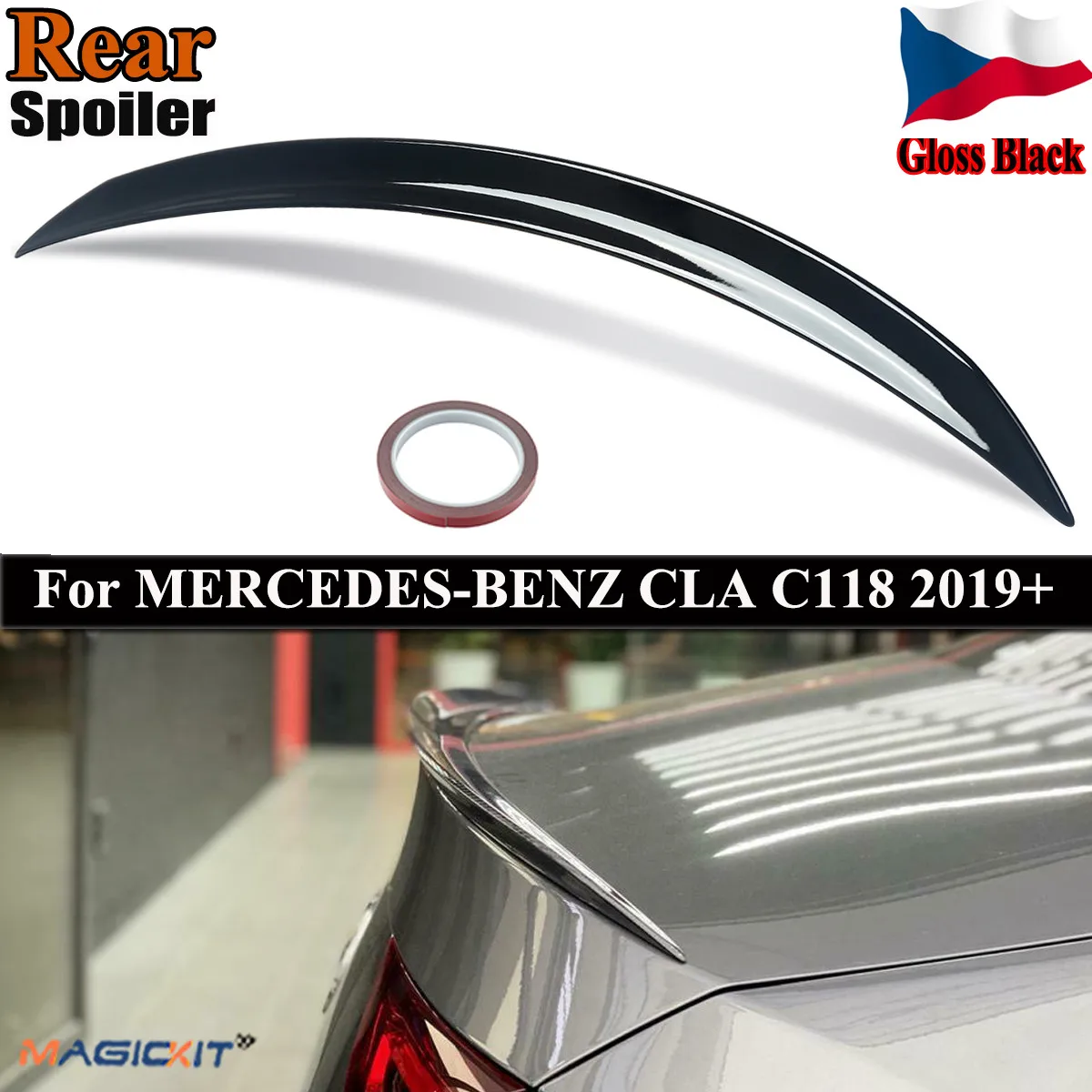 

Черный глянцевый спойлер для багажника MagicKit для MERCEDES W118 C118 CLA AMG 2019 +