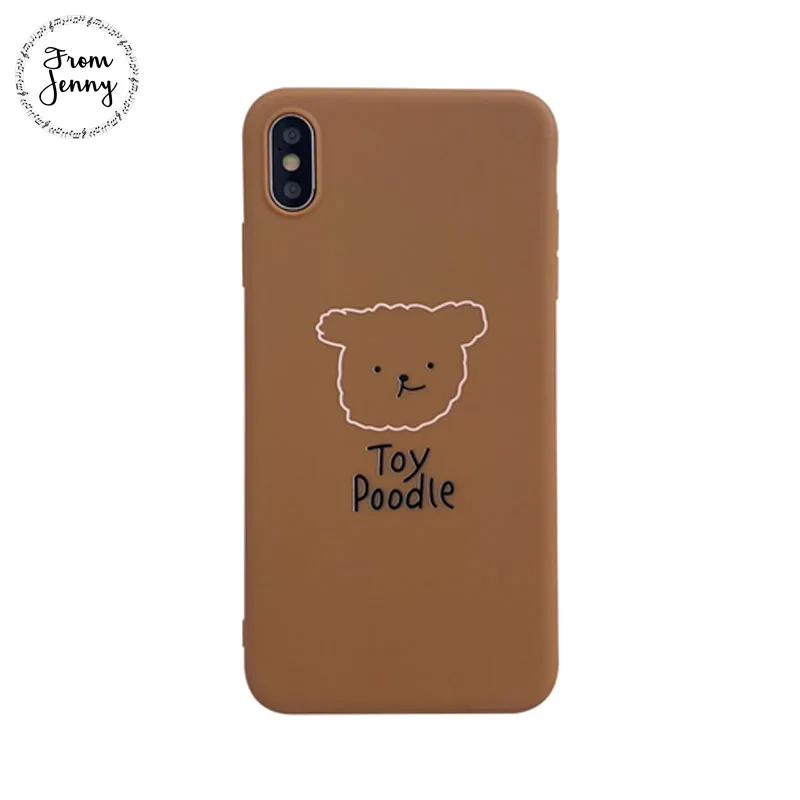 From Jenny мультфильм для iPhone x xr xs max 6 6s 7 8 плюс однотонные с принтом в виде букв