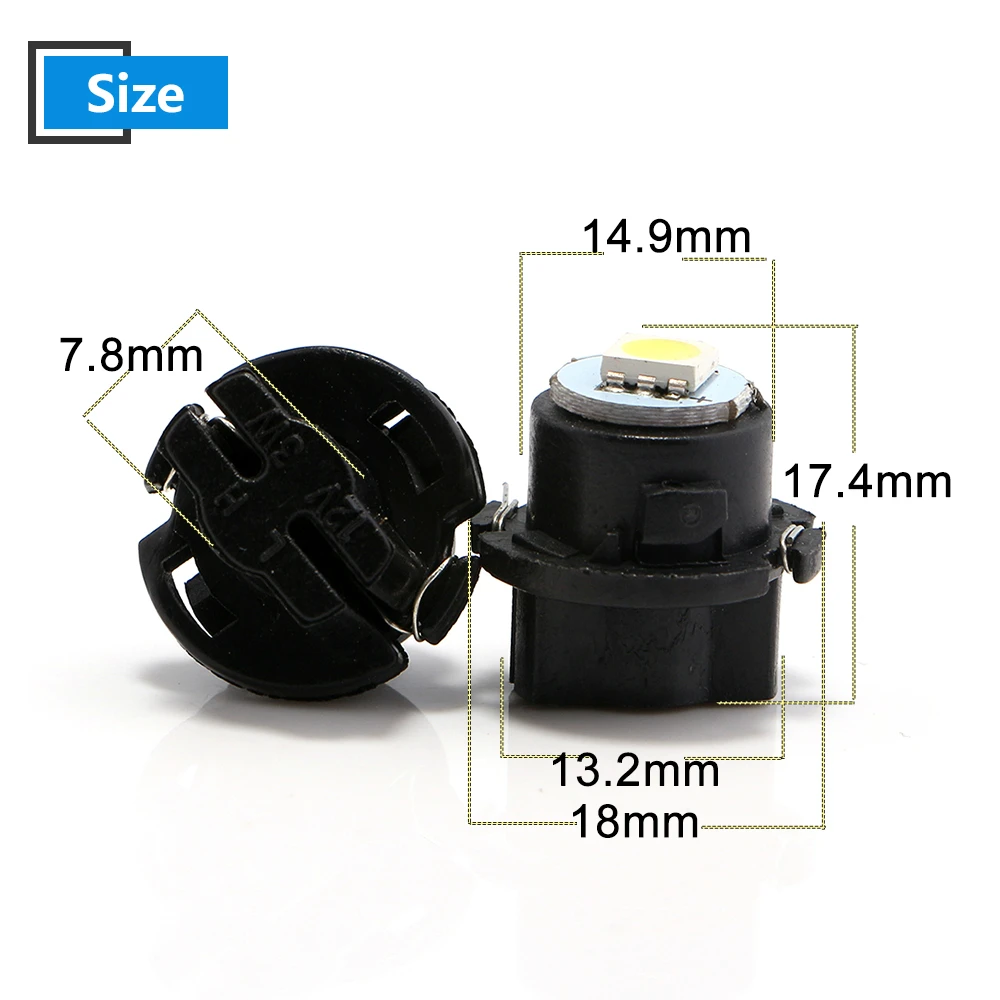 10 шт./лот 3 Вт 12 В T6.5 5050 1 SMD Led инструмент кластерный светильник автомобильная лампа внутренняя световая приборная панель лампа белый янтарь зеленый синий красный