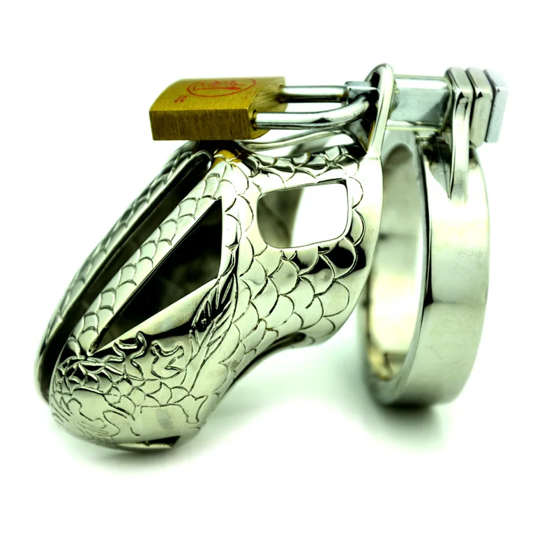 Мужская металлическая клетка для пениса фиксатор целомудрия размер S CB3000 Прямая