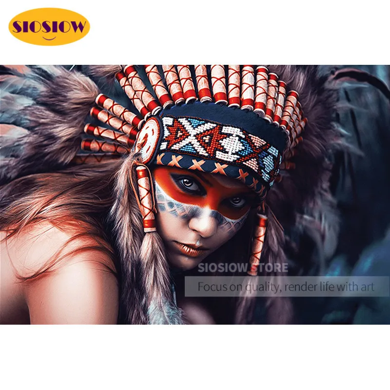 5D алмазная живопись сделай сам индийская красота девушка Алмазная мозаика