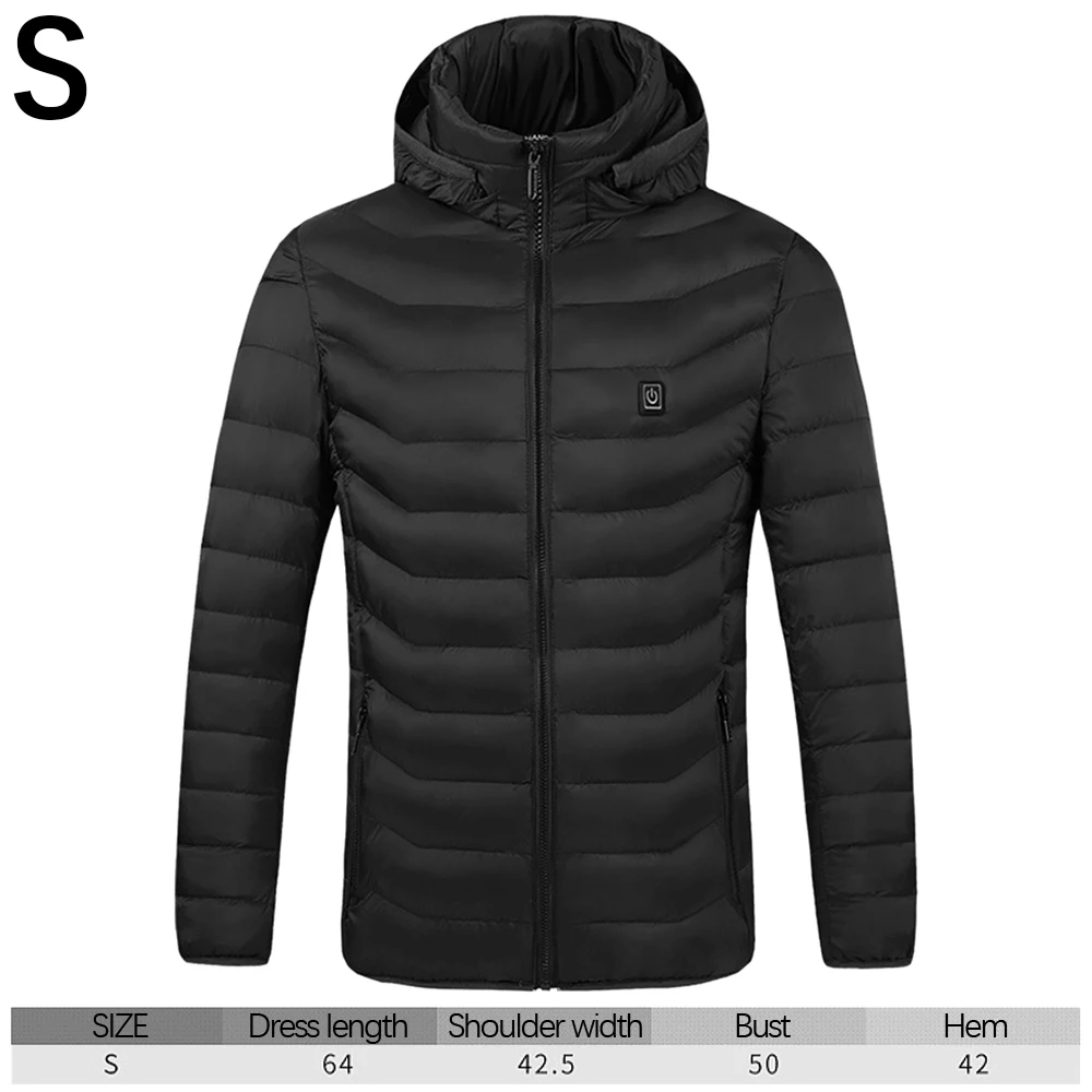 

Electric Heated Jackets Vest 2 Areas Cotton Outdoor Coat USB Electric Heating Hooded Winter Thermal Warmer Jackets Winter