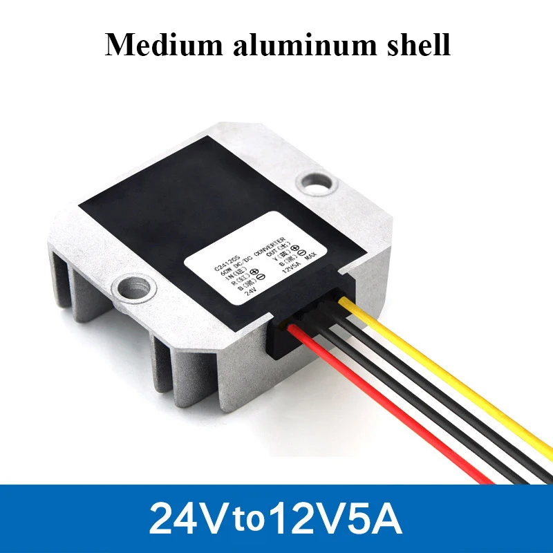 M 24V TO 12V 5A Преобразователь мощности 24 В до 12 В 1A 2A 3A 5A 8A 10A 12A 15A 20A 30A источники питания конвертер автомобильный преобразователь питания DC Преобразователи Водонепроницаемый - Цвет: M 24V TO 12V 5A