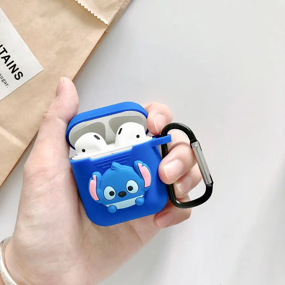 GOOYIYO силиконовый чехол с Минни для Airpods 1 2 Bluetooth наушники зарядным устройством