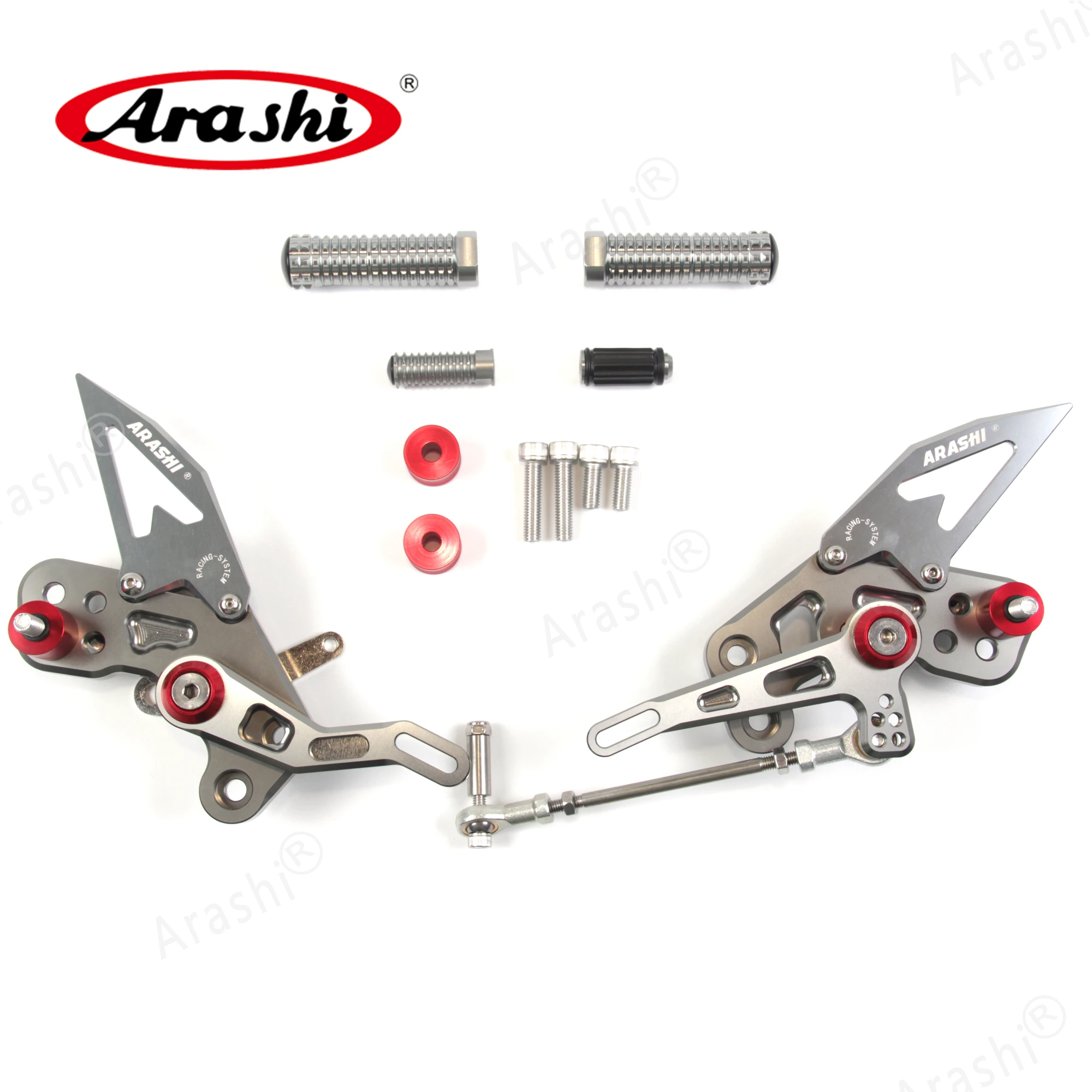 Мотоциклетная подножка Arashi для KAWASAKI Z125 / Pro 2016 2017 2018 2019 CNC регулируемая задняя