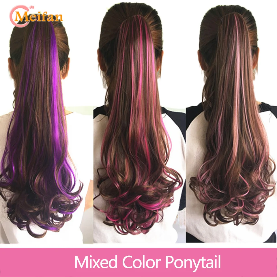 MEIFAN длинные когти конский хвост разные цвета красный синий черный коричневый