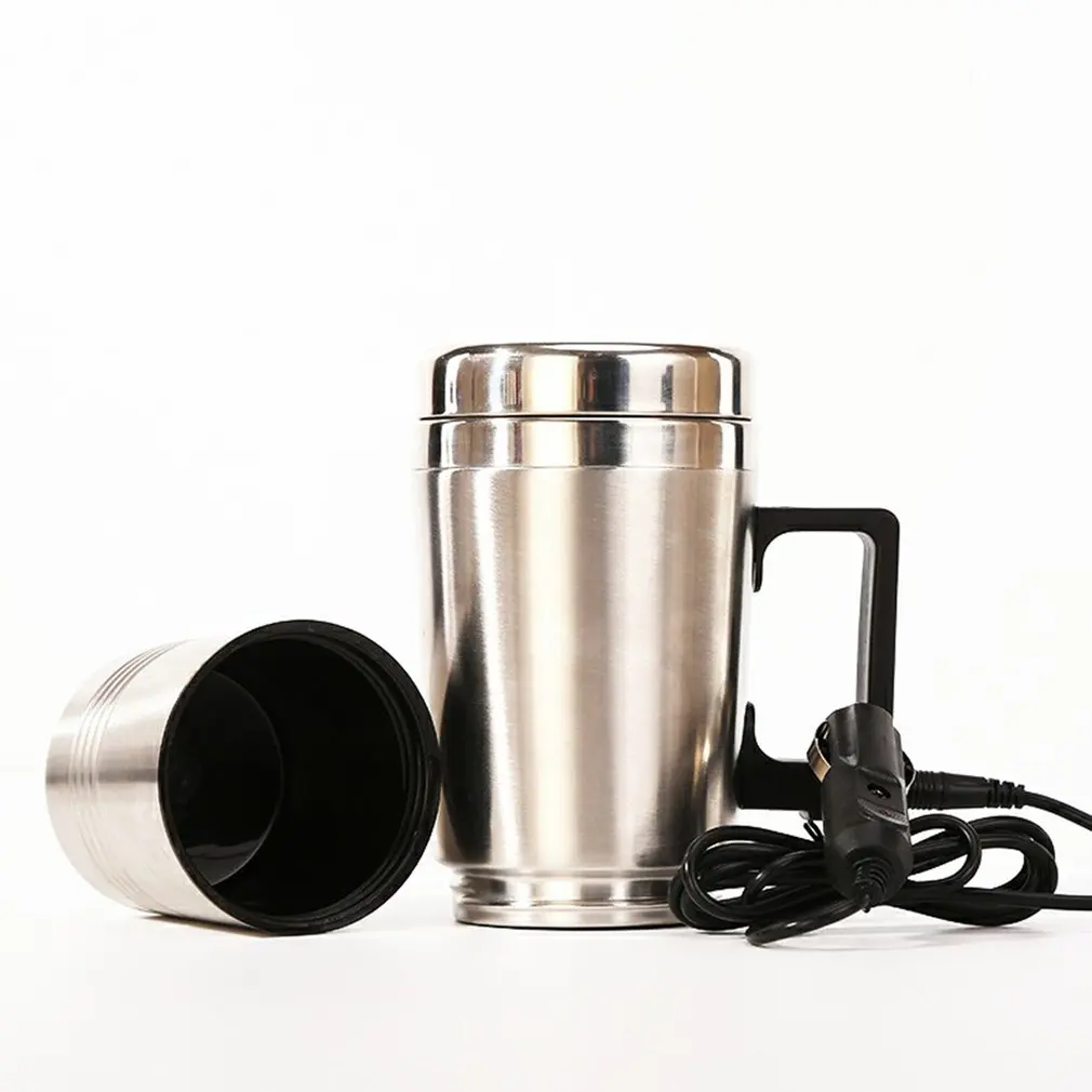 Hervidor de agua eléctrico para coche, taza calentadora de 24 V para hervir café y té, hervidor de viaje