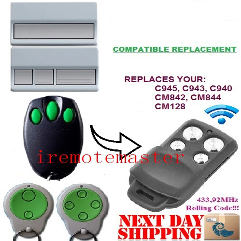 Пульт дистанционного управления для гаражных дверей Merlin C945 C943 C940 CM842 CM844 CM128 |