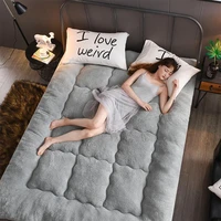 lamb velvet thickened warm mattress soft student mattress breathable bed pad moisture proof keep warm home bedroom sleep mat