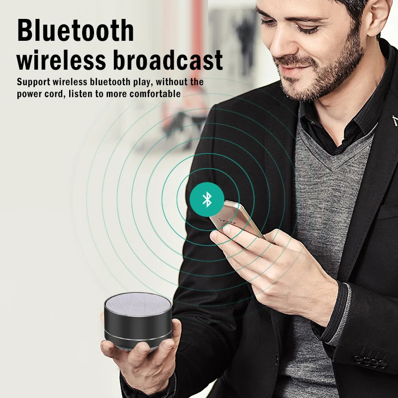 Металлический супер мини беспроводной Bluetooth динамик портативный маленький