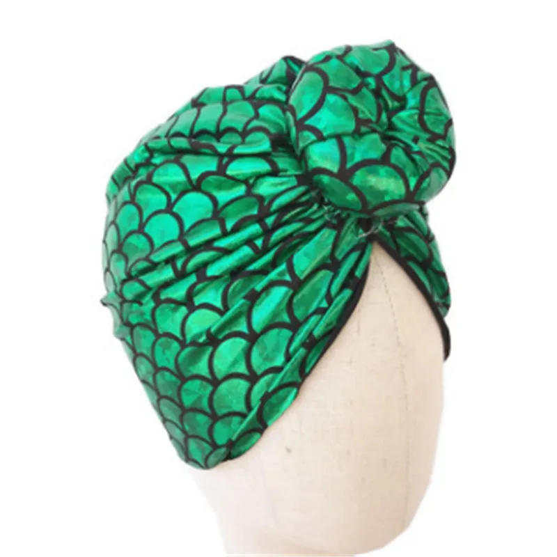 Банданы для маленьких девочек шапки с принтом в виде рыбьей чешуи новорожденных