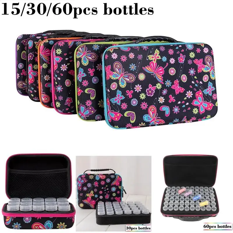 

15/30/60 бутылочка 5d, бриллиантовая фотография, ящик для хранения, чехол для переноски, сумка-контейнер для алмазной живописи