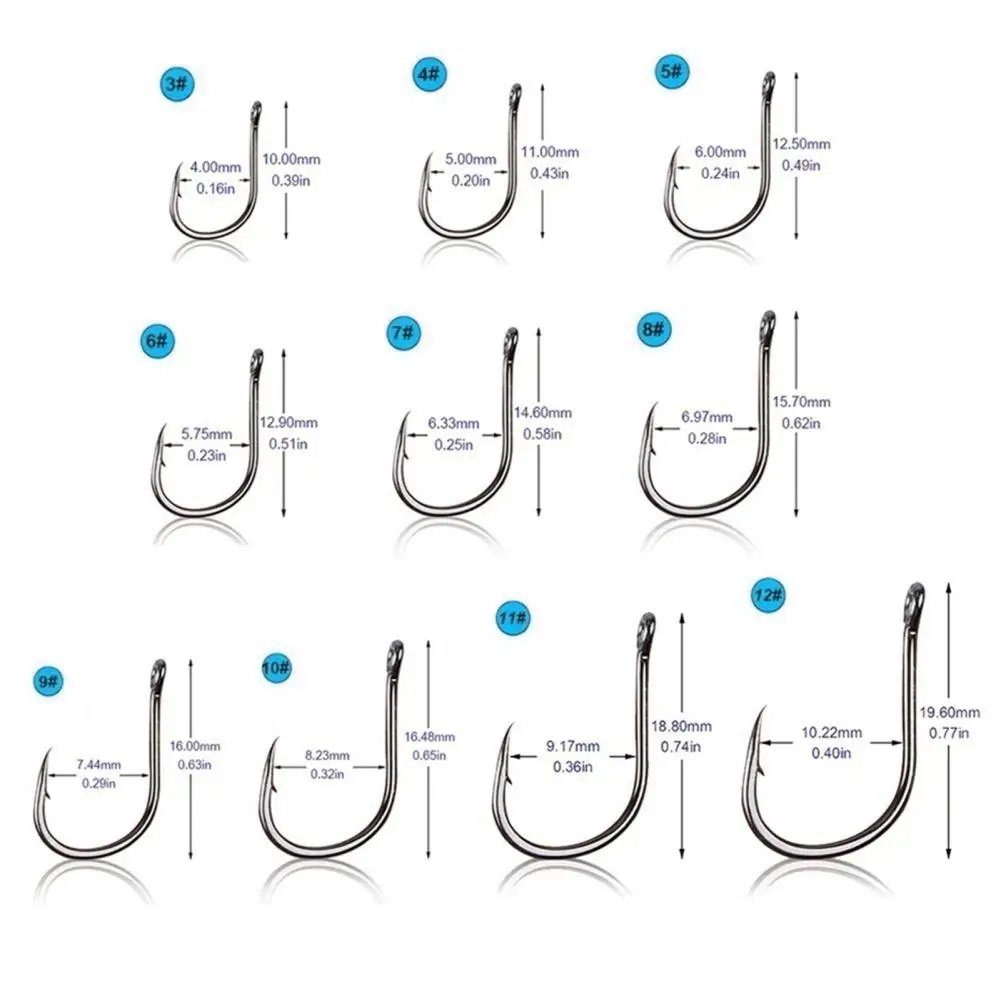 

100pcs Fishing Hooks Set Carbon Steel Single Circle Fishhook Fly Fishing Jip Barbed Carp Hooks Sea Ice fishing Tackle Accessorie