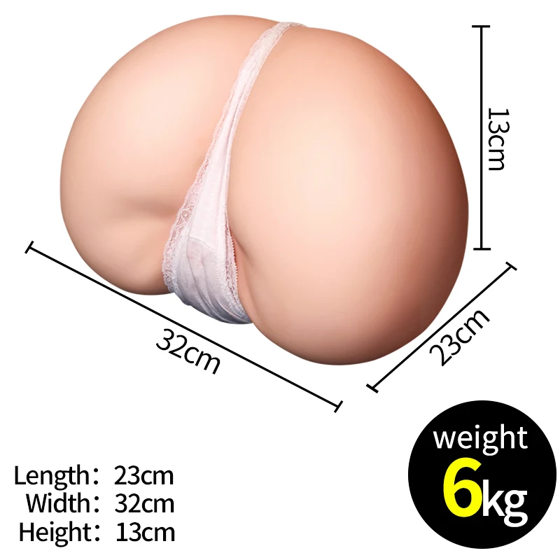6KG Big Fat Ass Male Masturbation Realistic Real Vagina Simulated Skin Soft Pussy Sex Doll Adult Toy For Men Anal Erotic | Красота и