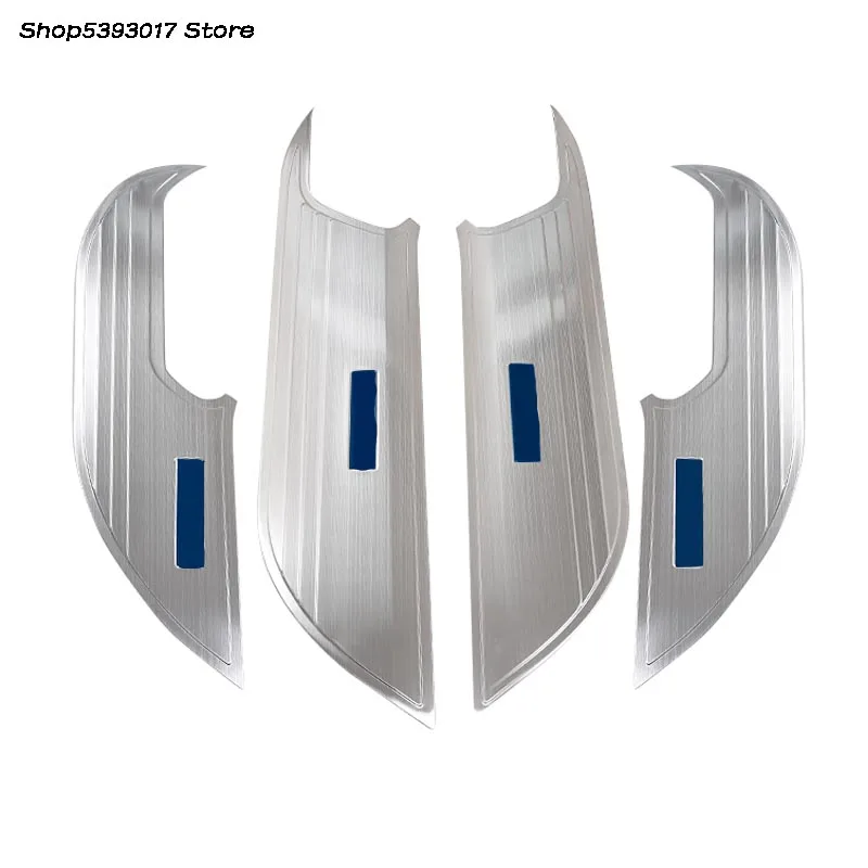 Автомобильная Противоударная панель из нержавеющей стали для двери кожаная