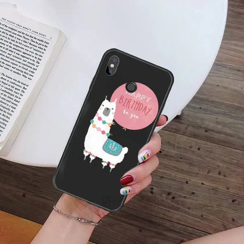 

Kawaii Cute Llama Alpaca Animals Cartoon Phone Case For Xiaomi Redmi mi note max 3 5 6 8 9 10 t S SE lite pro Soft Silicone