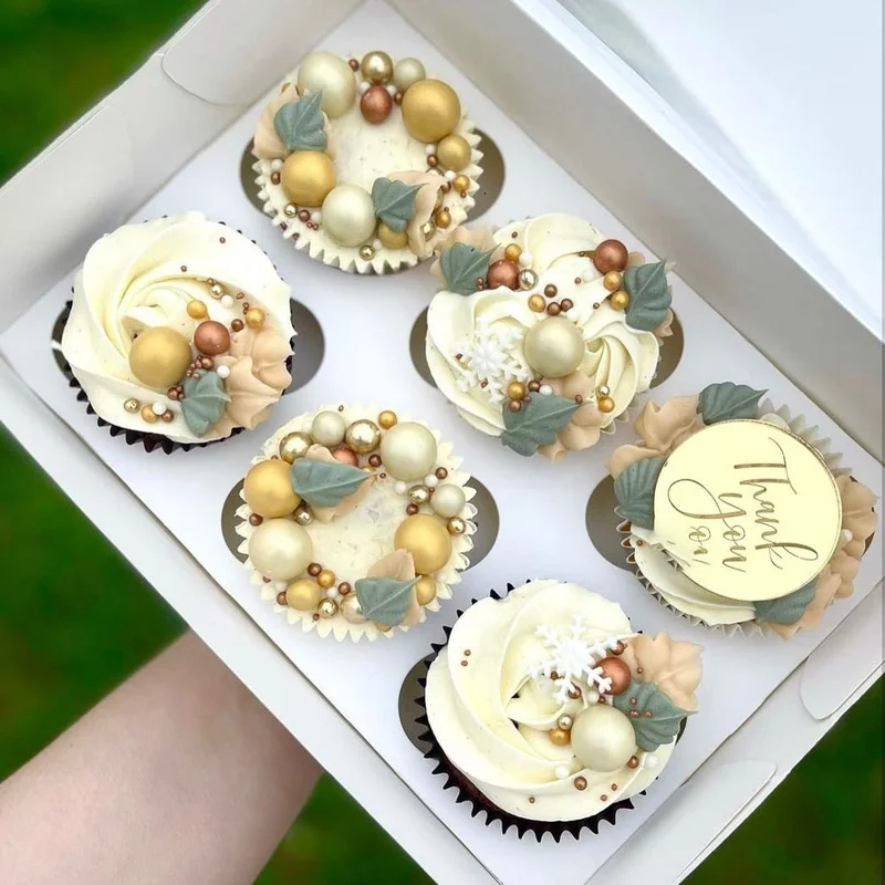 Топпер для кексов на день рождения акриловый розовый золотой серебряный Круглый