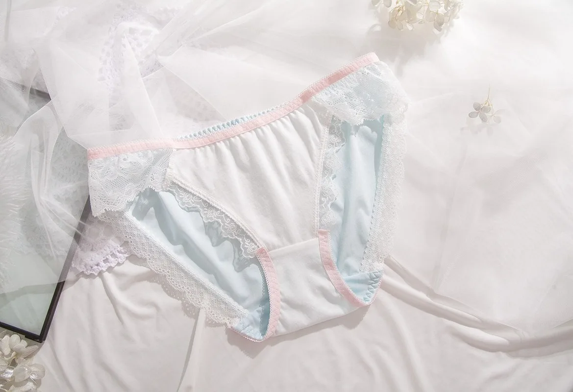 

Women's Panties Kawaii Lingerie Femme Super Cute Underwear Lot Women Girls Pack Of Lace Milk Silk Thong Seamless Briefs 10pcs