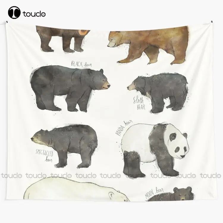 

Bears Bear Bears Nature Animals Animal Wildlife Tapestry Fun Tapestry Blanket Tapestry Bedroom Bedspread Decoration High Quality