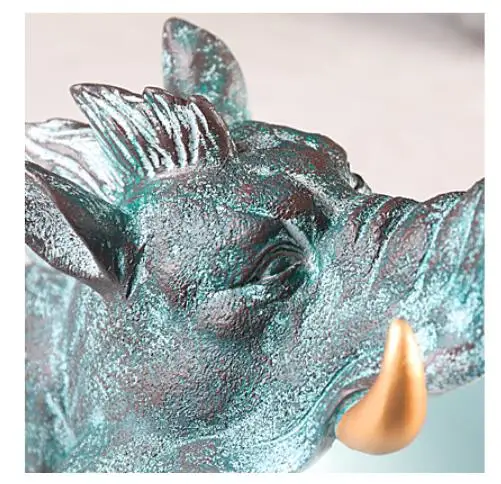 

Wild Pig Figurine Big Mouth Boar Storage Box Room Decoration Ornamental Art Sculpture Figurines Home Decor Gift Decorative
