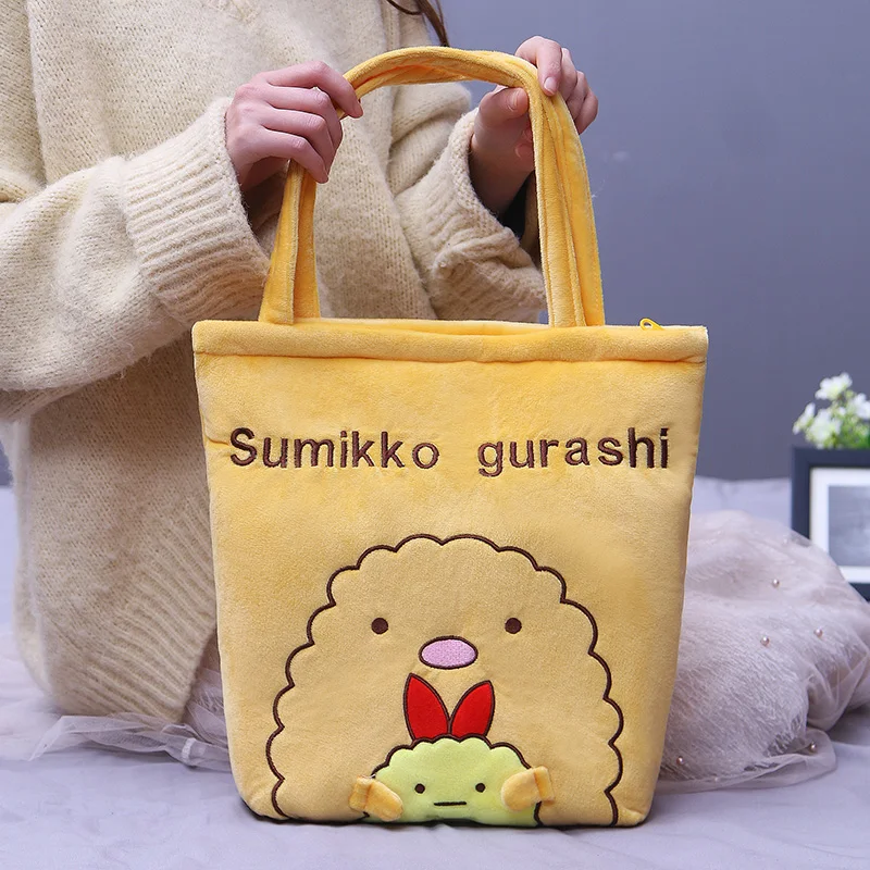 

New Sumikko Gurashi San-X Corner Plush Toy Cartoon Corner Bio Shoulder Bag Handbag Plush Penguin Cat Bear Doll Kid Girls Gift