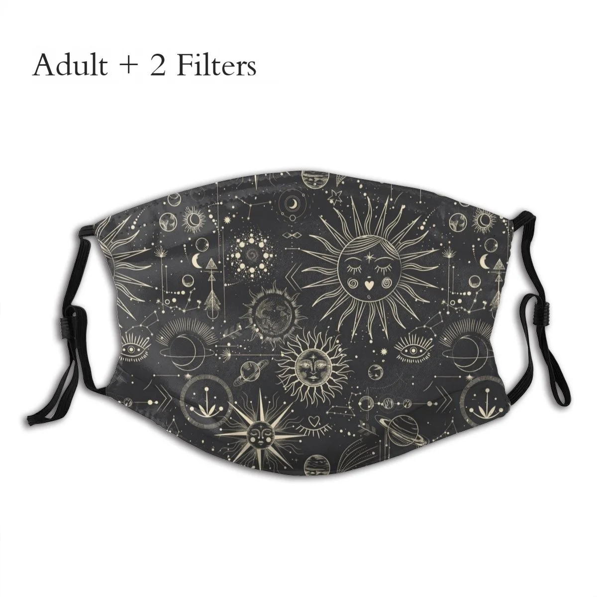 

Солнцезащитная портативная маска с космическим рисунком, чехол для лица и рта с фильтрами