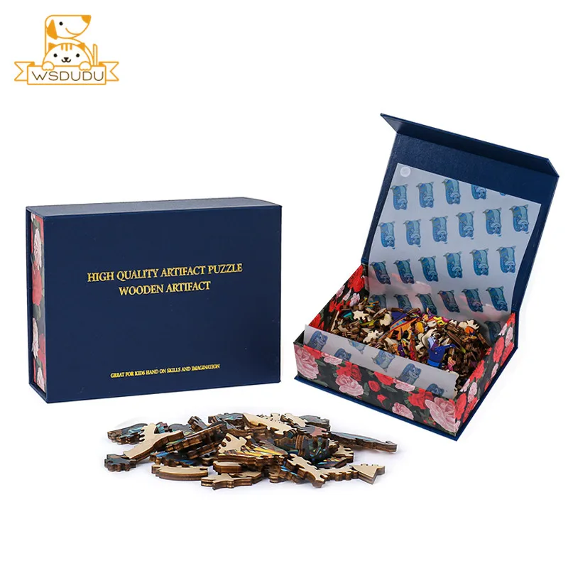 100 шт. деревянные 3D-пазлы-животные собака дракон динозавр панда медведь Лев