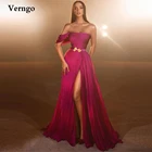 Verngo 2022 сексуальные длинные платья с открытыми плечами для выпускного вечера ДРАПИРОВАННОЕ женское вечернее платье длиной до пола