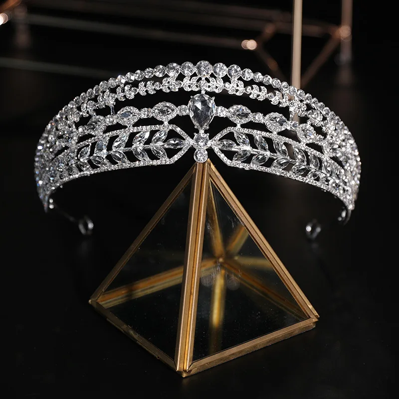 KMVEXO модная разноцветная Серебряная Хрустальная коронка тиара невесты для