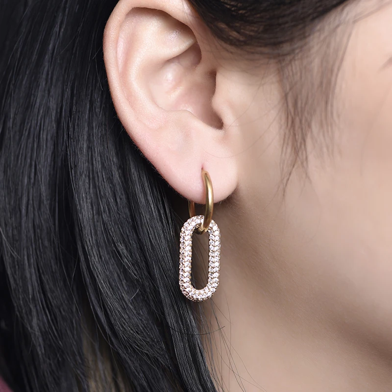 Новые золотые круглые серьги LOVBEAFAS из искусственного циркония медные овальные