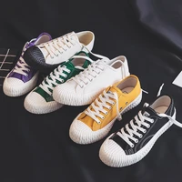 korean canvas shoes woman fashion sneakers low cut lace up zapatos de mujer high quality casual flats shoes woman 2021 new