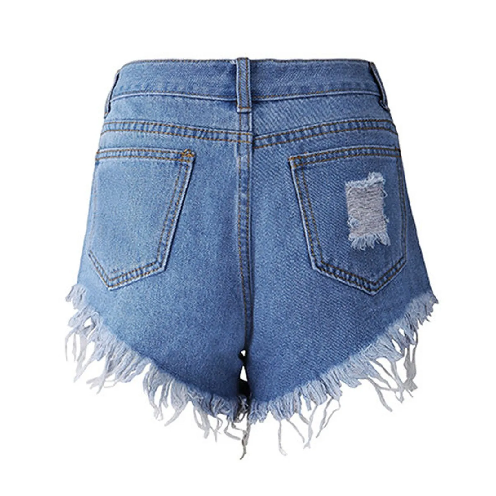 

Women's Jeans 2021 Loose Denim Shorts New Summer Fashion Sexy Tassel Irregular Hole High Waist Denim Pocket Shorts Vintage