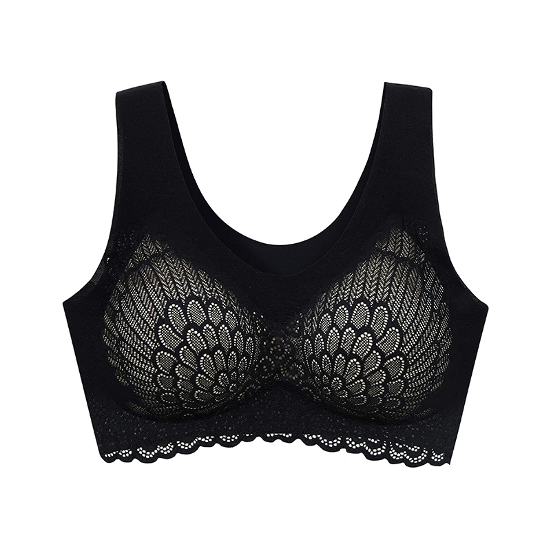 

Fashion New Japanese Style seamless underwear full lace Shea Linning sexy beauty back without steel ring vest one-piece bra