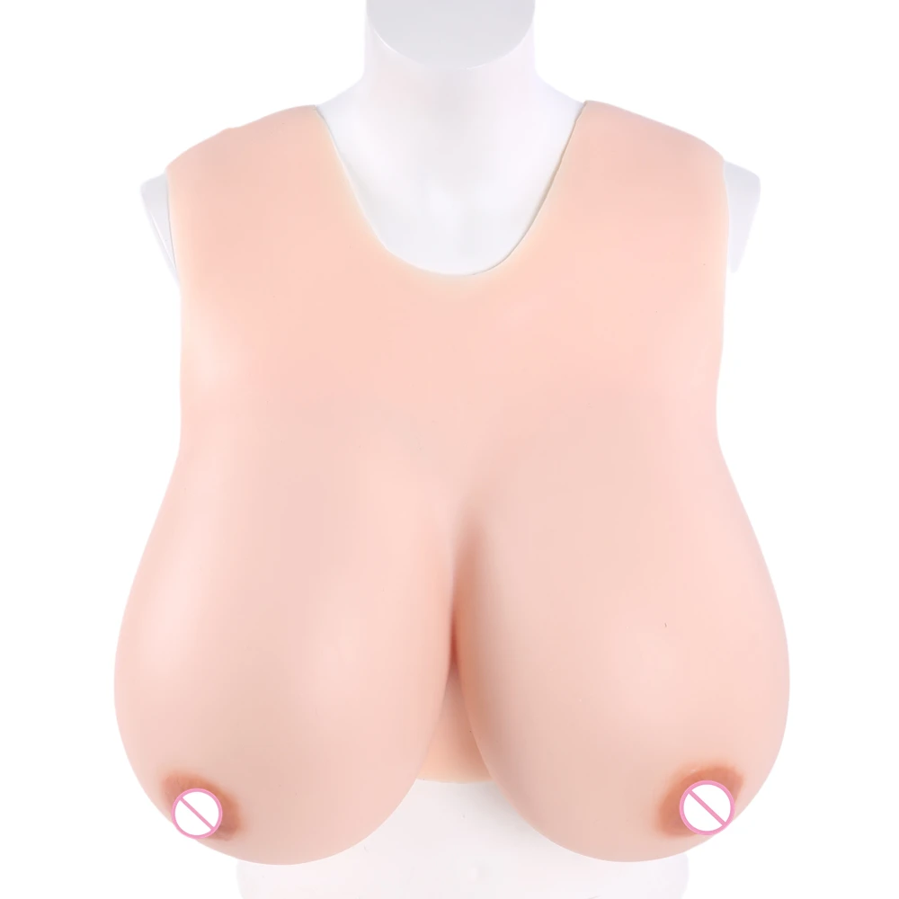 

LXY1800 Cosplay Drag Queen Costumes Silicone Breast Prosthesis C-K Cup Round Neck Sissy Shemale Tits Crossdresser Fake Boobs