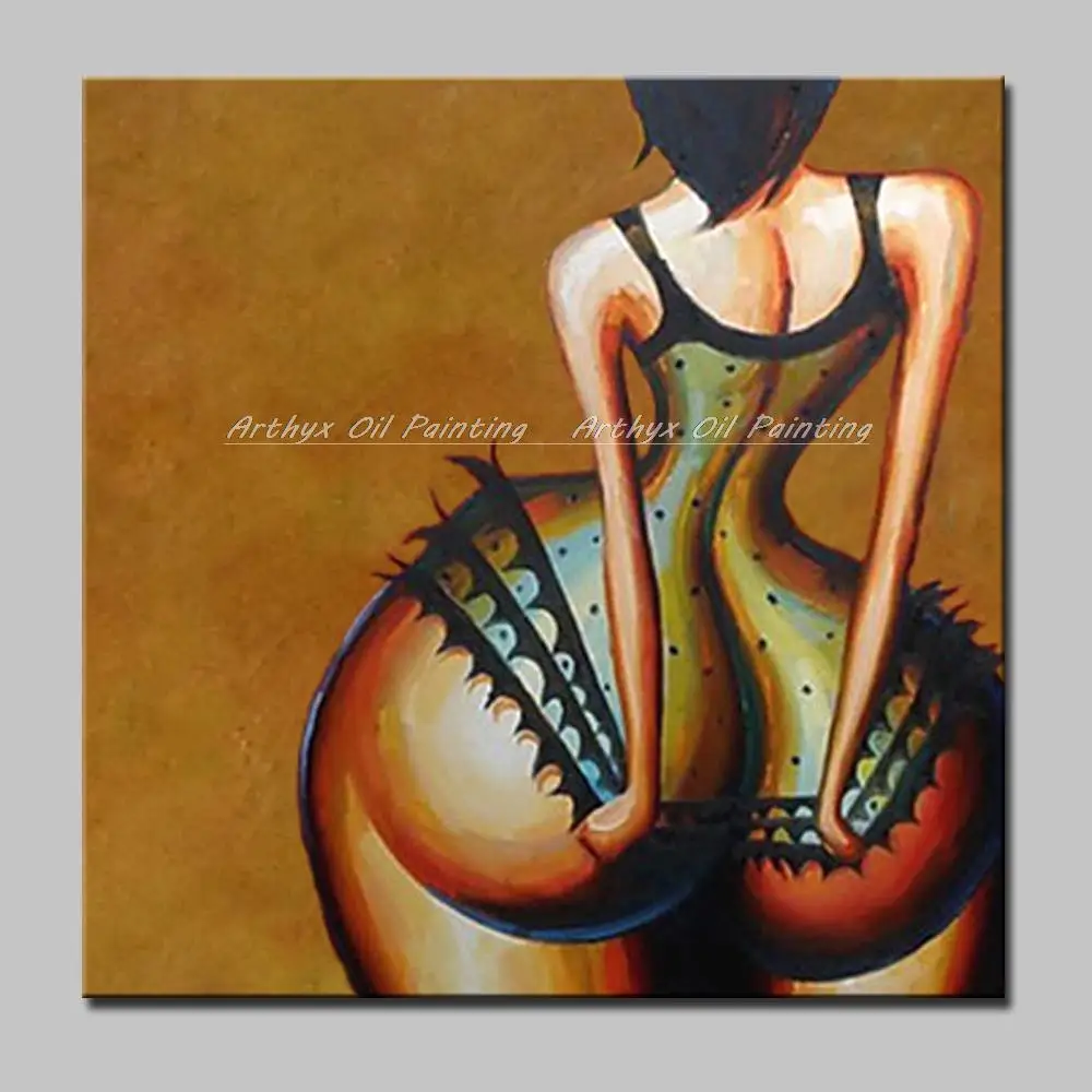 

Arthyx ручная роспись сексуальная женщина картина маслом на холсте Современная абстрактная картина настенное искусство для гостиной домашнее украшение без рамки