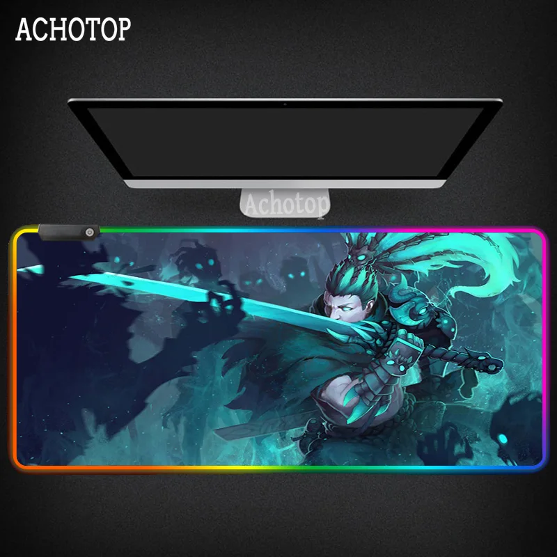 

Yasuo Mouse Pad RGB Gamer Gaming Mouse Pad Large Indie Pop Notebook Accessories Laptop Ergonomic Mat LED Light Gaming Mouse Pad