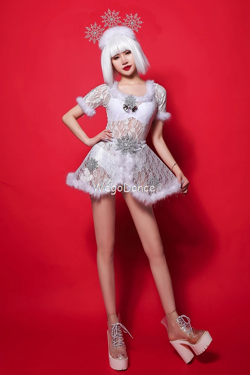 Рождественские пикантные костюмы для ГОГО баров ночных клубов Ds Женская