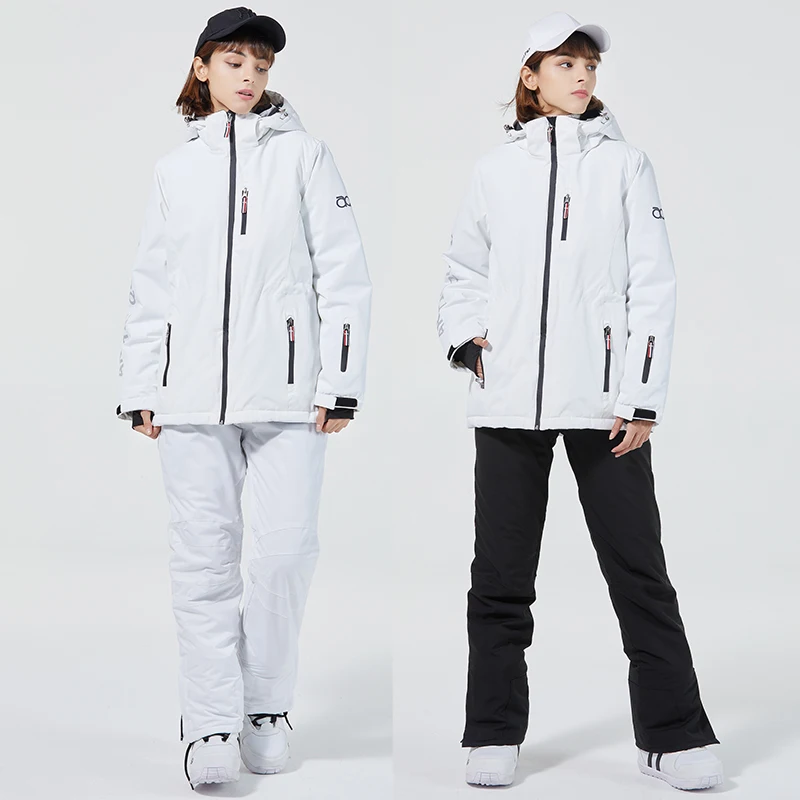 -30 Women's Skis Sets Snowboard Wear Waterproof Windproof Winter Suits Ski Jackets + Pendant Strap Snow Pants For Girls