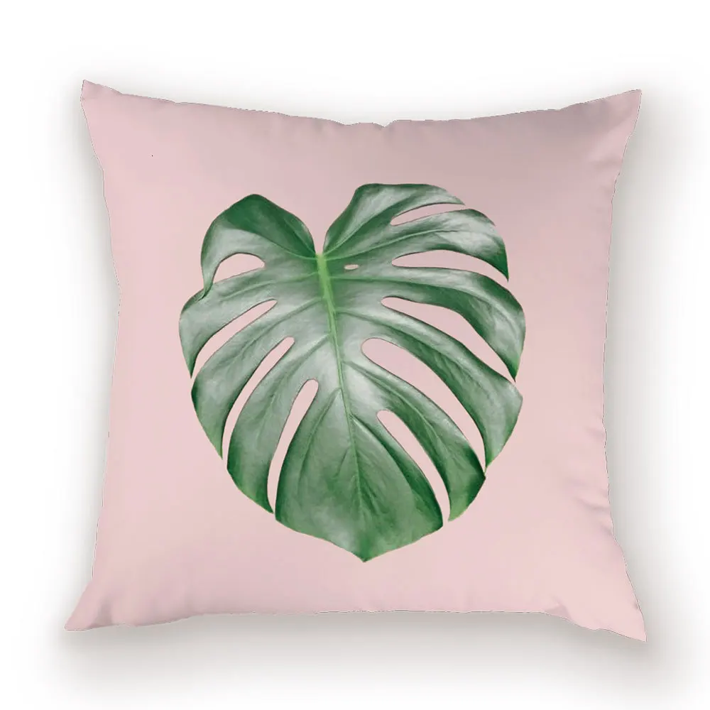 Фермерская Подушка с изображением кактуса, чехол Monstera Tropical Throw, наволочки, розовые подушки, чехол s, листья растений, Чехлы, подушки Kissen, чехол