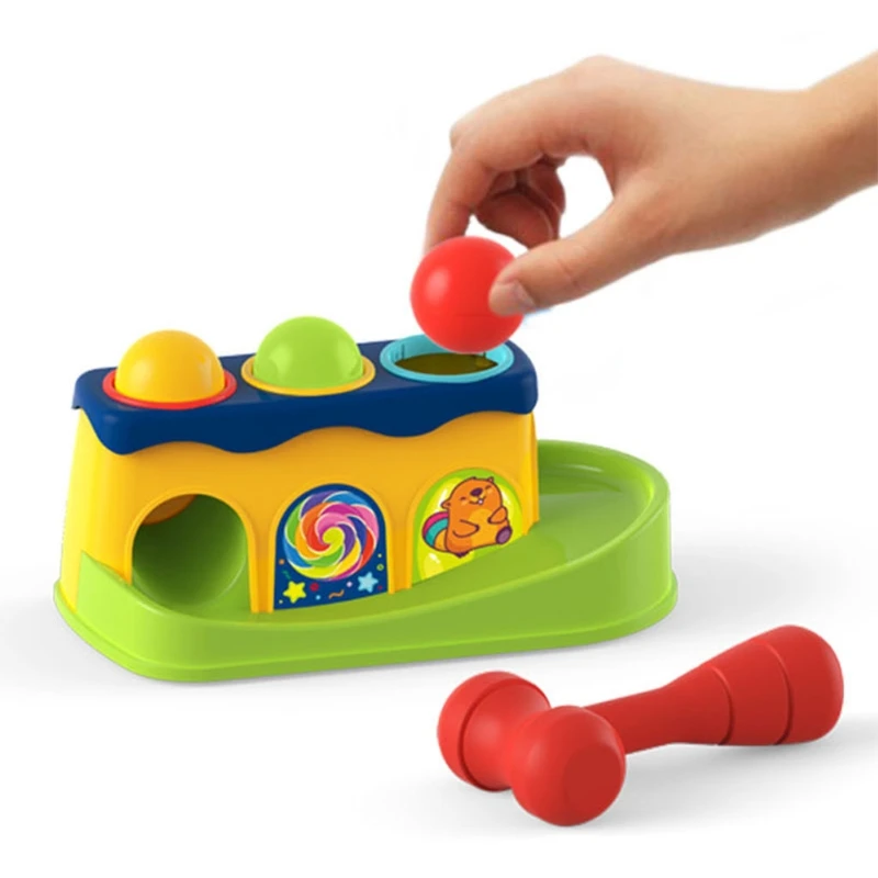 

C5AA Brain Developmental Toy Color Sorting Game for Hand Motor Skill Training Baby Pounding Toy Playset Early Education Toy