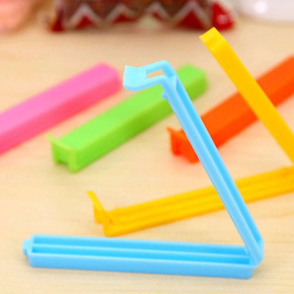 

5pcs Strong Food Sealed Clips Plastic Sealing Clips Snack Bag Helper Color Random Kitchen Accessories