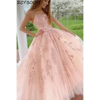 pink a line prom dresses 2022 women formal party night elegant spaghetti straps vestidos de gala long graduation evening gowns
