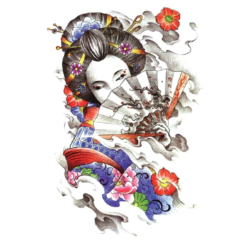 Водостойкая Временная тату-наклейка лиса кошка Бабочка змея демон женская